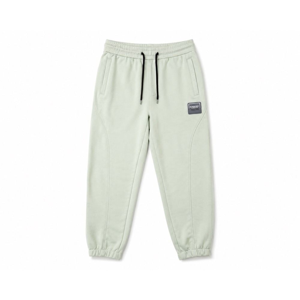 Burberry London England Logo Patch Sweatpants Sage Green Mens Large Joggers